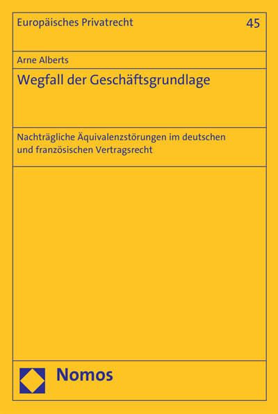 Cover of book: Wegfall der Geschäftsgrundlage