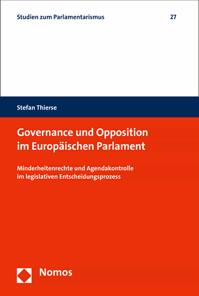 Cover of book: Governance und Opposition im Europäischen Parlament