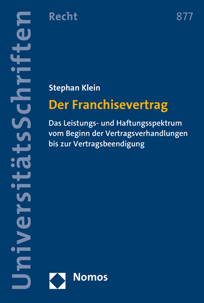 Cover des Buchs: Der Franchisevertrag