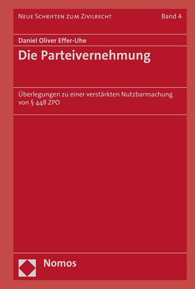Cover des Buchs: Die Parteivernehmung