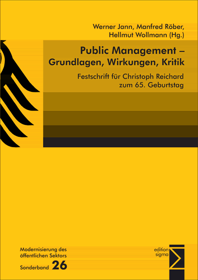 Cover of book: Public Management - Grundlagen, Wirkungen, Kritik