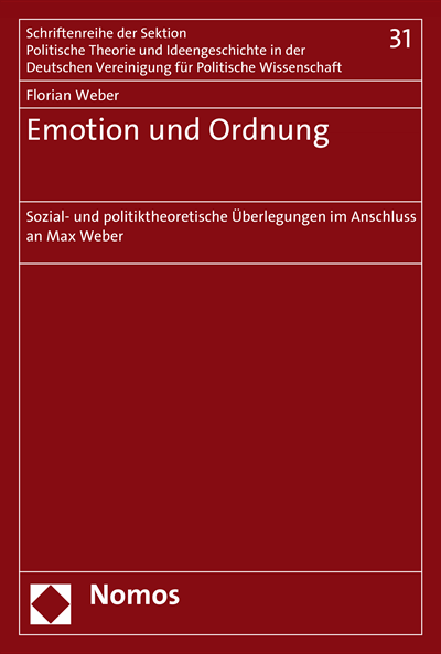 Cover of book: Emotion und Ordnung