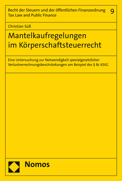 Cover of book: Mantelkaufregelungen im Körperschaftsteuerrecht