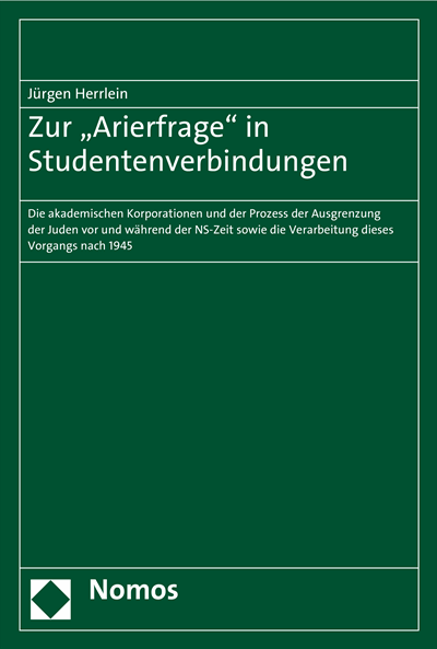 Cover of book: Zur "Arierfrage" in Studentenverbindungen