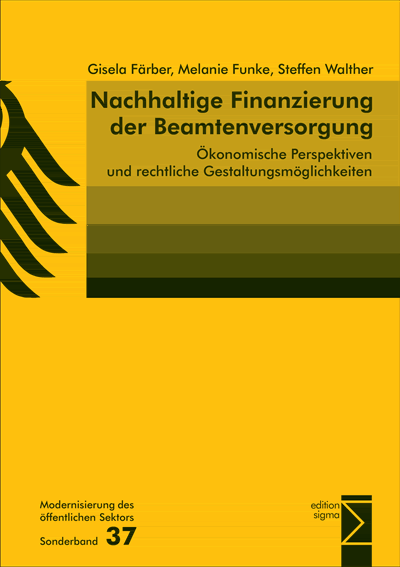 Cover of book: Nachhaltige Finanzierung der Beamtenversorgung