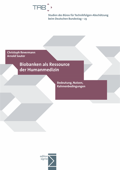 Cover of book: Biobanken als Ressource der Humanmedizin
