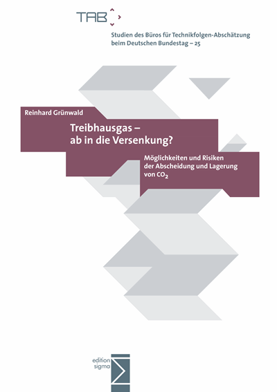 Cover of book: Treibhausgas - ab in die Versenkung?