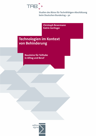 Cover of book: Technologien im Kontext von Behinderung