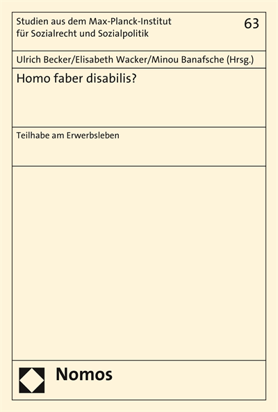 Cover of book: Homo faber disabilis?