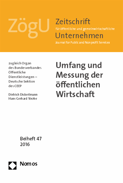Cover of book: Umfang und Messung der öffentlichen Wirtschaft