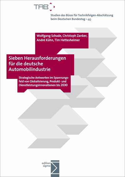 Cover des Buchs: Sieben Herausforderungen für die deutsche Automobilindustrie