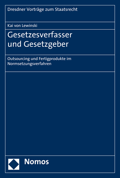 Cover of book: Gesetzesverfasser und Gesetzgeber