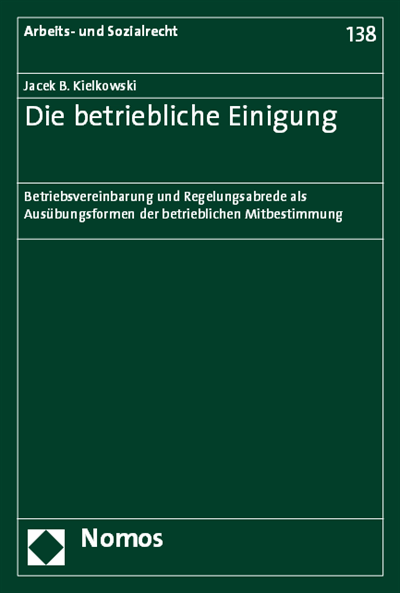 Cover of book: Die betriebliche Einigung