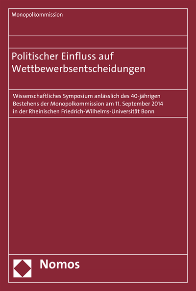 Cover of book: Politischer Einfluss auf Wettbewerbsentscheidungen