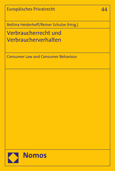 Cover of book: Verbraucherrecht und Verbraucherverhalten