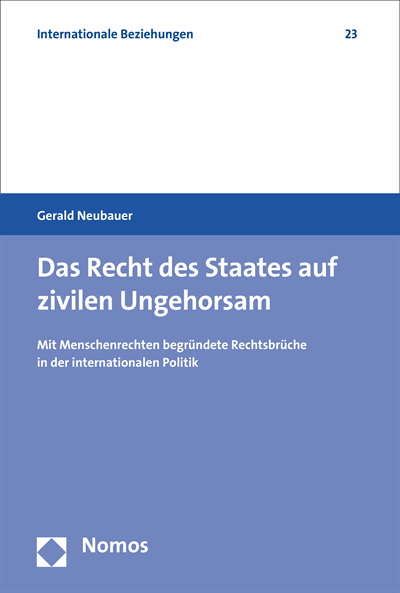 Cover of book: Das Recht des Staates auf zivilen Ungehorsam