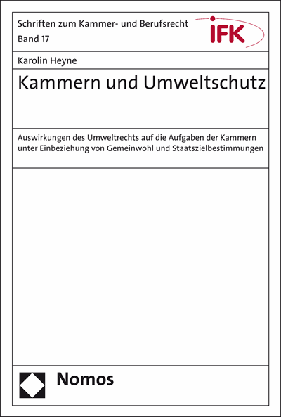 Cover of book: Kammern und Umweltschutz