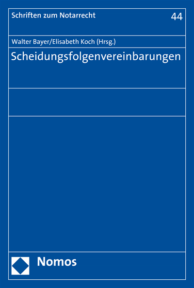 Cover des Buchs: Scheidungsfolgenvereinbarungen