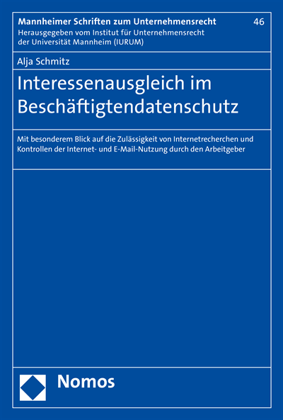 Cover des Buchs: Interessenausgleich im Beschäftigtendatenschutz