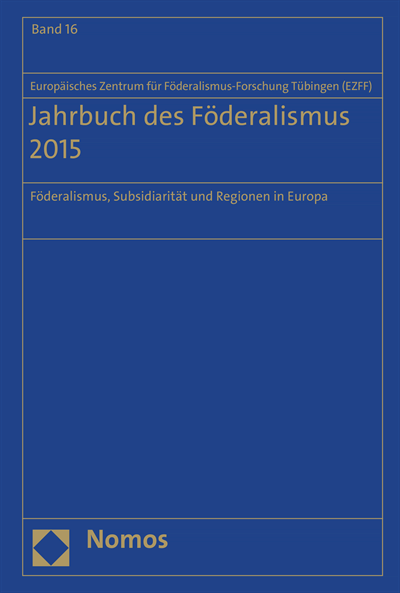 Cover des Buchs: Jahrbuch des Föderalismus 2015