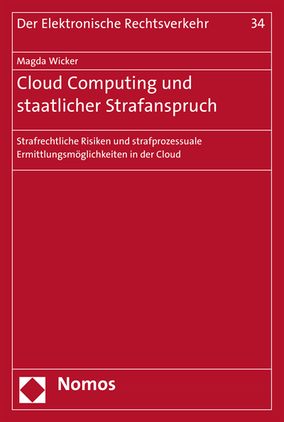Cover des Buchs: Cloud Computing und staatlicher Strafanspruch