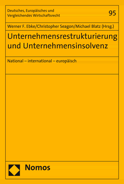 Cover of book: Unternehmensrestrukturierung und Unternehmensinsolvenz