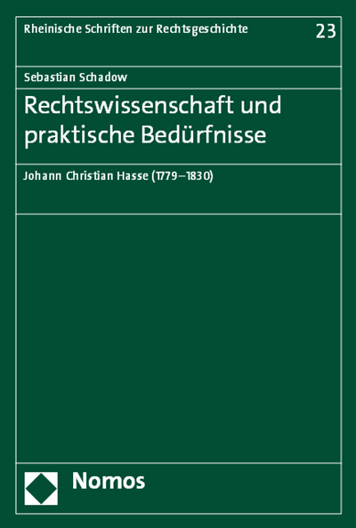 Cover of book: Rechtswissenschaft und praktische Bedürfnisse