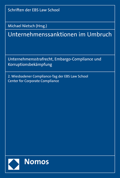 Cover des Buchs: Unternehmenssanktionen im Umbruch