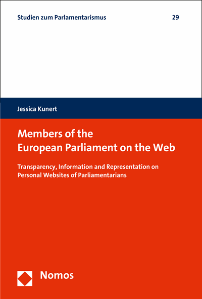 Cover of book: Members of the European Parliament on the Web