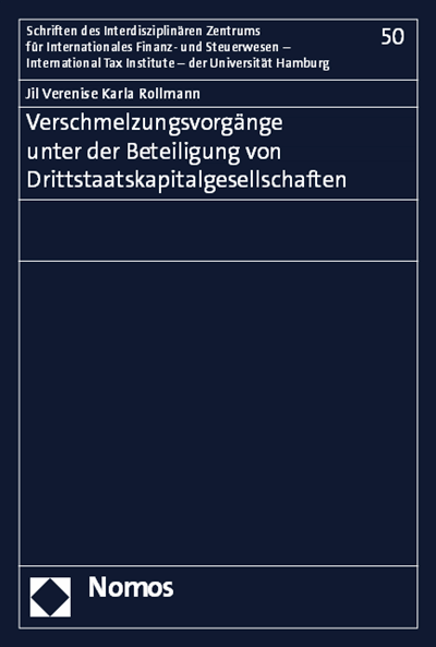 Cover of book: Verschmelzungsvorgänge unter der Beteiligung von Drittstaatskapitalgesellschaften
