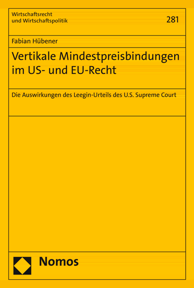 Cover of book: Vertikale Mindestpreisbindungen im US- und EU-Recht