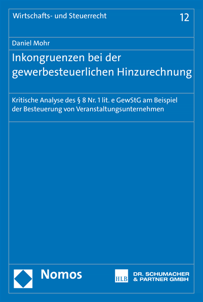 Cover des Buchs: Inkongruenzen bei der gewerbesteuerlichen Hinzurechnung