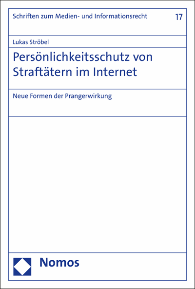Cover of book: Persönlichkeitsschutz von Straftätern im Internet