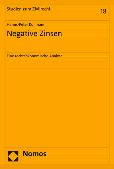 Cover of book: Negative Zinsen