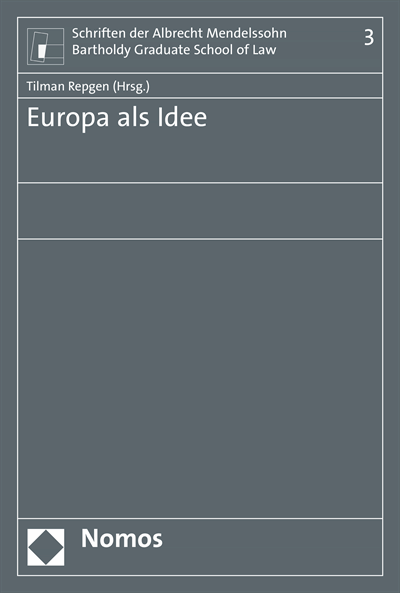 Cover of book: Europa als Idee