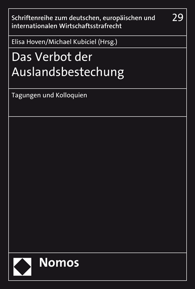 Cover des Buchs: Das Verbot der Auslandsbestechung