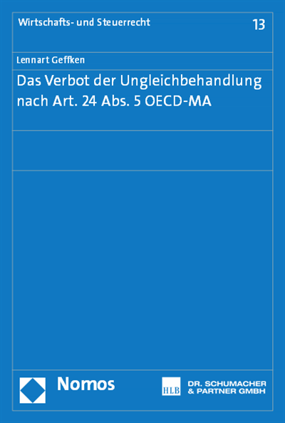 Cover des Buchs: Das Verbot der Ungleichbehandlung nach Art. 24 Abs. 5 OECD-MA