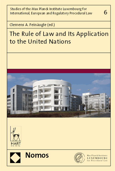 Cover des Buchs: The Rule of Law and Its Application to the United Nations