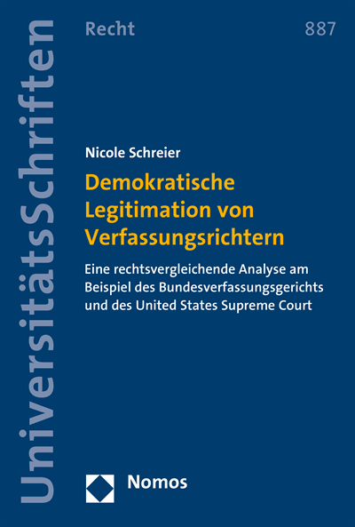 Cover des Buchs: Demokratische Legitimation von Verfassungsrichtern
