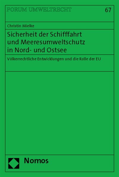Cover des Buchs: Sicherheit der Schifffahrt und Meeresumweltschutz in Nord- und Ostsee