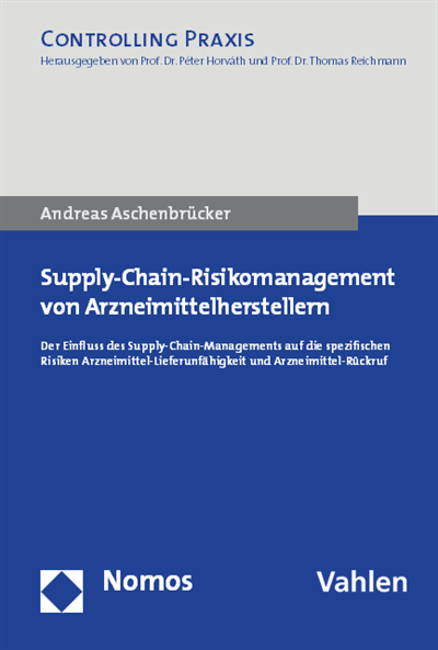 Cover des Buchs: Supply Chain-Risikomanagement von Arzneimittelherstellern