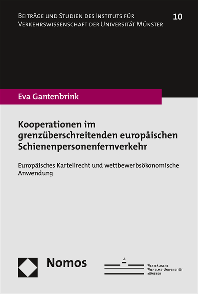 Cover of book: Kooperationen im grenzüberschreitenden europäischen Schienenpersonenfernverkehr