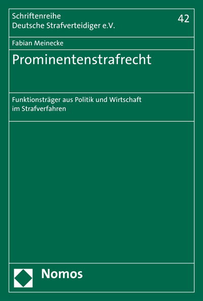 Cover des Buchs: Prominentenstrafrecht