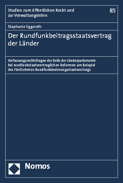 Cover of book: Der Rundfunkbeitragsstaatsvertrag der Länder