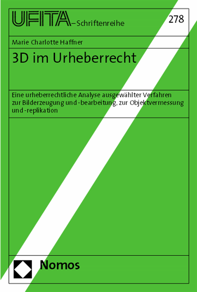 Cover of book: 3D im Urheberrecht