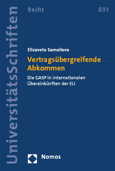 Cover des Buchs: Vertragsübergreifende Abkommen