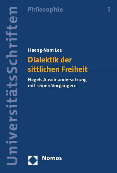 Cover of book: Dialektik der sittlichen Freiheit