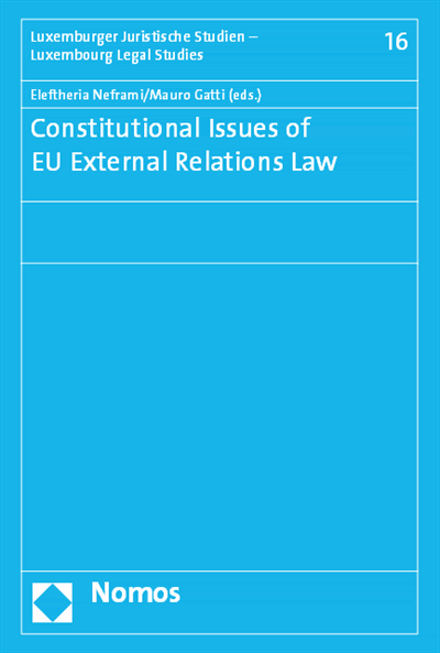 Cover des Buchs: Constitutional Issues of EU External Relations Law