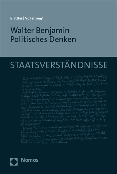 Cover des Buchs: Walter Benjamin Politisches Denken