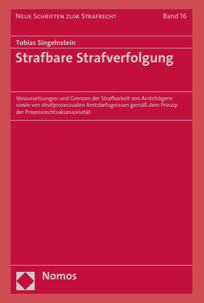 Cover des Buchs: Strafbare Strafverfolgung